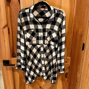 Westbound Black and White Plaid Shirt